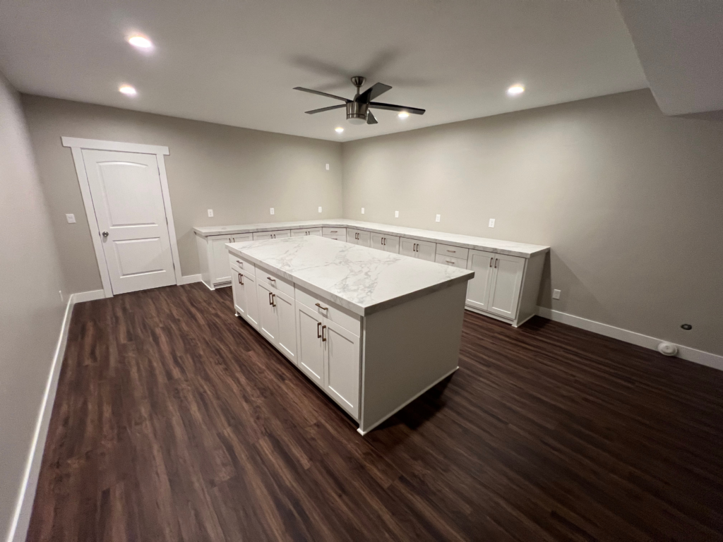Finished basement living space
