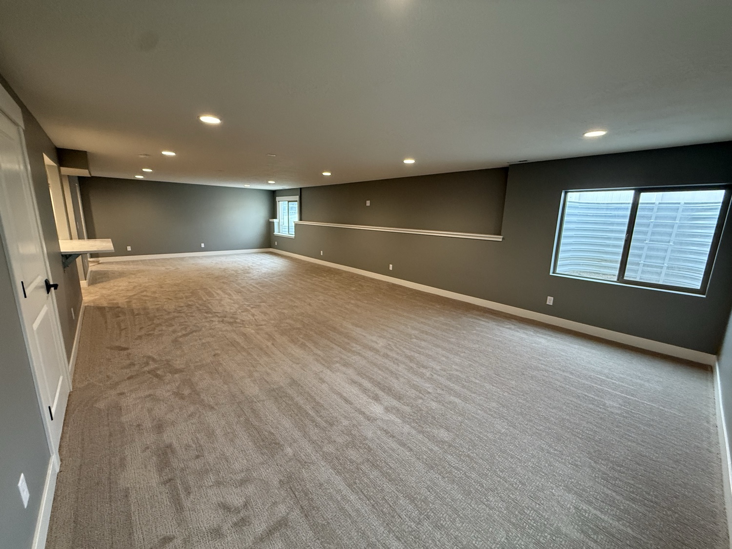 Finished remodeled living space by Lynnwood Construction in Utah County